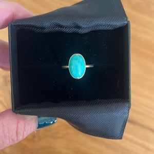 Beautiful Gabriella Kiss Persian Turquoise 18k Ring size 7. Brand new (almost)!